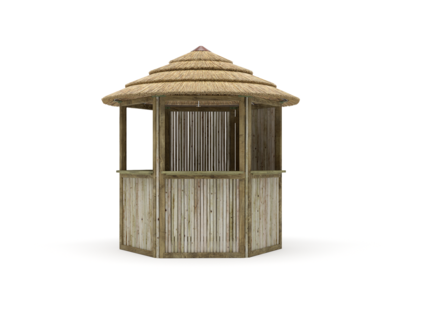 Chiosco amovibile in Canna del Capo naturale